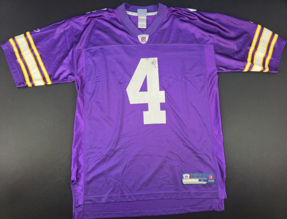 Reebok Brett Favre #4 Minnesota Vikings NFL Jersey Men's Large Purple Football